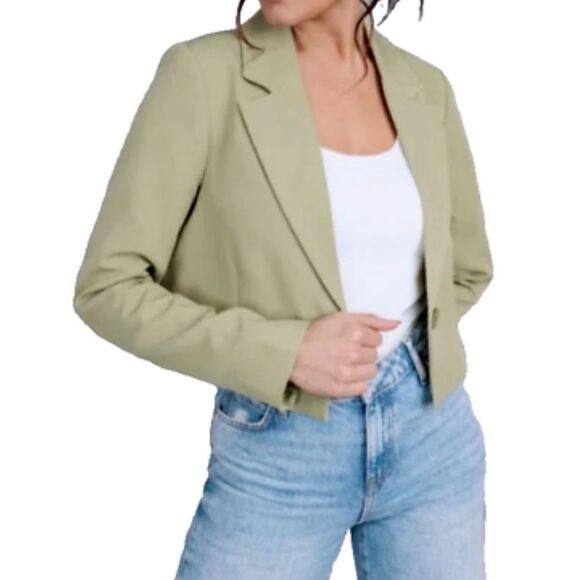 Avec Les Filles Jackets & Blazers - Avec les filles crop blazer green size medium